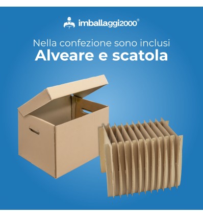 Scatola piatti trasloco Ecologica in Cartone Riciclato mis 40x30x30 - Imballaggi per Tutte le Esigenze