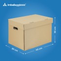SCATOLE CARTONE CON COPERCHIO BICCHIERI 40x30x30 - SCATOLE IN CARTONE