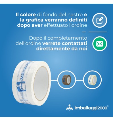 NASTRO PERSONALIZZATO A 1 COLORE - Scotch E Nastri Adesivi Personalizzati