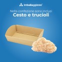 Kit Cesto in cartone Piccolo con Paglia - SCATOLE IN CARTONE