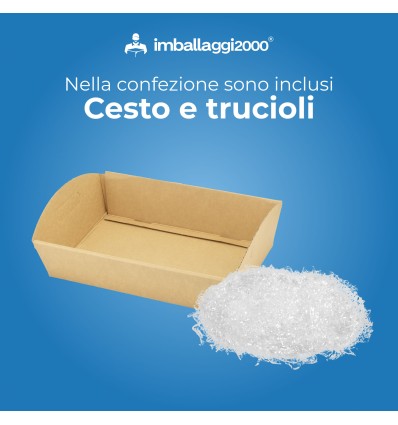 Kit Cesto in cartone Grande con Polipropilene