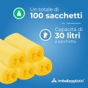 SACCHI PER DIFFERENZIATA 50X60 GIALLI ROTOLO DA 20 - Igiene Sicurezza e Monouso carta