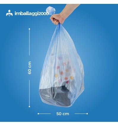 SACCHI PER DIFFERENZIATA 50X60 AZZURRI ROTOLO DA 20 - Igiene Sicurezza e Monouso carta