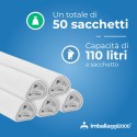 SACCHI PER DIFFERENZIATA 70X110 TRASPARENTI ROTOLO DA 10 - Igiene Sicurezza e Monouso carta