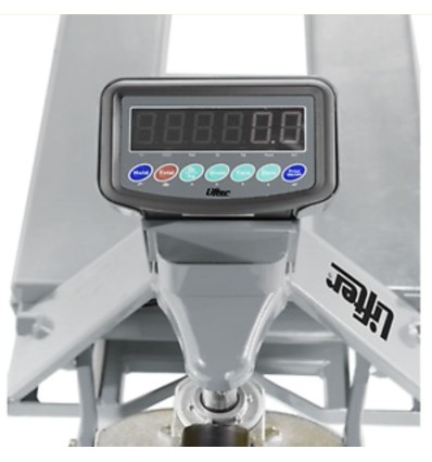 Transpallet pesatore manuale Pramac PY20, portata 2000 kg, forche 1150x540 mm - Imballaggi per Tutte le Esigenze