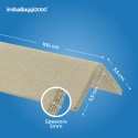 ANGOLARI IN CARTONE KRAFT AVANA 3,5X3,5 H 100 - Film Estensibile E Pallettizzazione