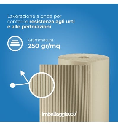 ROTOLO ONDULATO 100X80 250 GR/MQ - Protezione E Materiale Imballaggio
