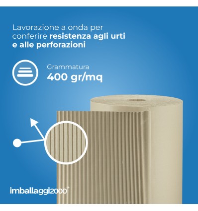 ROTOLO ONDULATO 100X100 400 GR/MQ - Protezione E Materiale Imballaggio