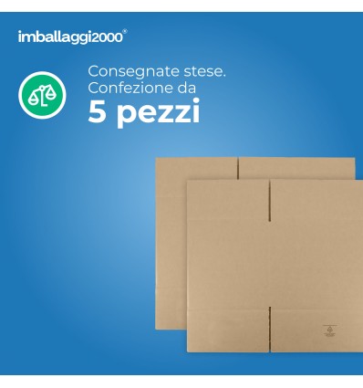 SCATOLE CARTONE DOPPIA ONDA AVANA - Scatole
