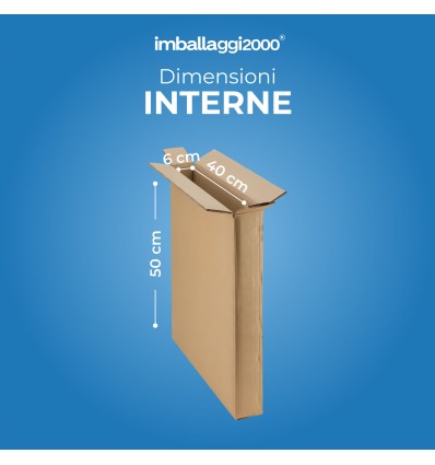 SCATOLA DOPPIA ONDA 40X6X50