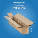 SCATOLA DOPPIA ONDA 60X15X15 - SCATOLE IN CARTONE