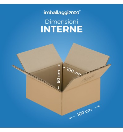 SCATOLA DOPPIA ONDA 100X100X60 - SCATOLE IN CARTONE
