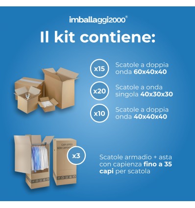 KIT TRASLOCO DA 120MQ - Imballaggi per trasloco