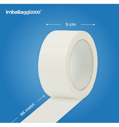 NASTRO ADESIVO EASY TEAR BIANCO 50X66 - Nastri Adesivi