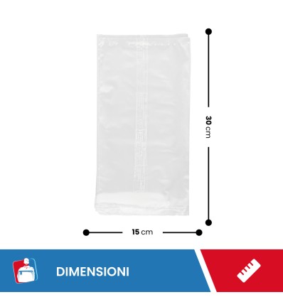 SACCHI PLT TRASPARENTI 15X30 - Fogli Rotoli E Sacchi