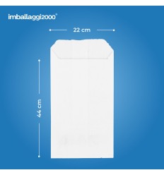 SACCHETTI DI CARTA BIANCHI 22X44 PEZZI 100 - Imballaggi per Tutte le Esigenze 2