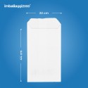 SACCHETTI DI CARTA BIANCHI 22X44 PEZZI 100 - Imballaggi per Tutte le Esigenze