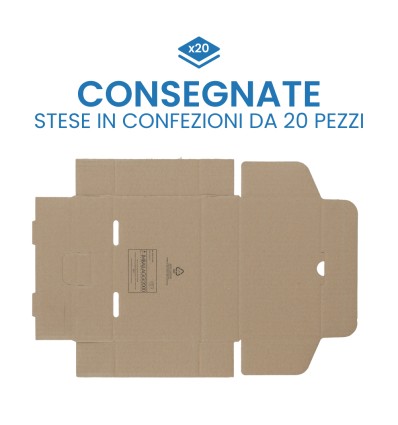 SCATOLE CARTONE AVANA FUSTELLATE PIATTE - Scatole