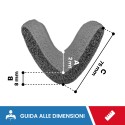 PROFILO AD L IN PE ESPANSO LUNGHEZZA 2 METRI 75 MMX75 MM SPESSORE 8 MM - Imballaggi per Tutte le Esigenze