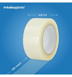 Nastro adesivo PET  48 mm x 180 m Hot Melt ecologico - Scotch E Nastri Adesivi da Imballaggio 2