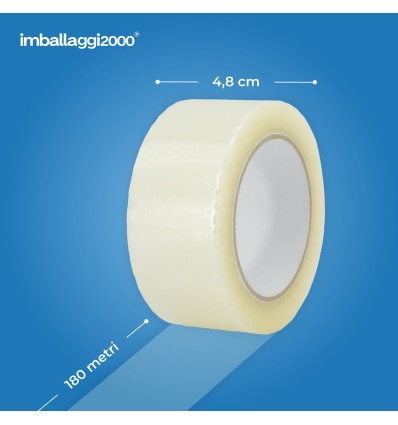 Nastro adesivo PET  48 mm x 180 m Hot Melt ecologico - Scotch E Nastri Adesivi da Imballaggio