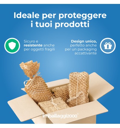 Carta alveolare 3D 40 cm x 50 m – Imballaggio protettivo ecologico - Imballaggi per Tutte le Esigenze