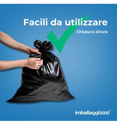 SACCHI PER IMMONDIZIA NERI SFUSI - Igiene Sicurezza e Monouso carta