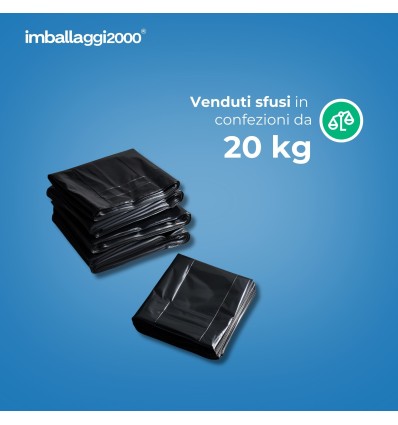 SACCHI PER IMMONDIZIA NERI 60X80 MY 35 - Igiene Sicurezza e Monouso carta