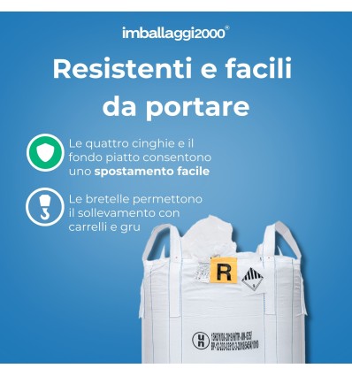 BIG BAG STAMPA RIFIUTO PERICOLO R - Stoccaggio E Movimentazione