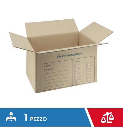 SCATOLA DA TRASLOCO RINFORZATA 60X40X40 - Imballaggi per trasloco