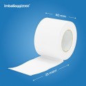 Nastro isolante PVC bianco 50 mm x 25 m – Isotape autoestinguente - Imballaggi per Tutte le Esigenze