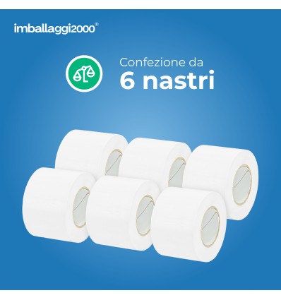 Nastro isolante PVC bianco 50 mm x 25 m – Isotape autoestinguente - Imballaggi per Tutte le Esigenze