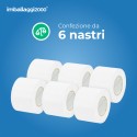 Nastro isolante PVC bianco 50 mm x 25 m – Isotape autoestinguente - Imballaggi per Tutte le Esigenze