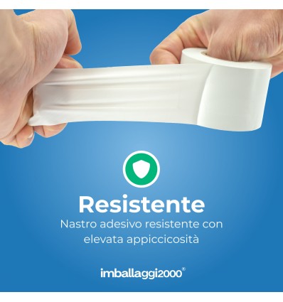 Nastro isolante PVC bianco 50 mm x 25 m – Isotape autoestinguente - Imballaggi per Tutte le Esigenze