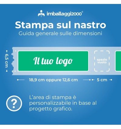 Nastro Carta Kraft Personalizzato 7,5 cm 50 metri - Nastri Adesivi