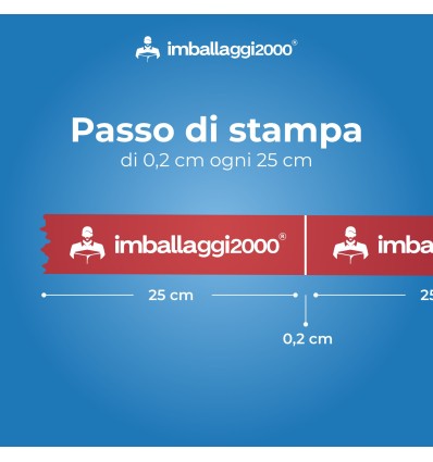 NASTRO ADESIVO PERSONALIZZATO STAMPATO IN NEGATIVO 75X66 - Nastro Adesivo Personalizzato