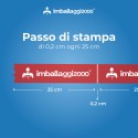 NASTRO ADESIVO PERSONALIZZATO STAMPATO IN NEGATIVO 75X66 - Nastro Adesivo Personalizzato