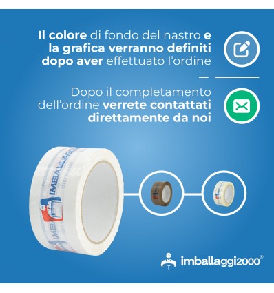 NASTRO ADESIVO IN PVC PERSONALIZZATO AD 1 O 2 COLORI 75X66 - Imballaggi per Tutte le Esigenze