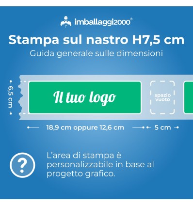 NASTRO ADESIVO IN PVC PERSONALIZZATO AD 1 O 2 COLORI 75X132 - Imballaggi per Tutte le Esigenze