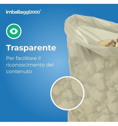 SACCHI PER CALCINACCI IN AMBRA SPESSI 90X120 80 MY - Igiene Sicurezza e Monouso carta