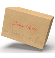 SCATOLE CARTONE STAMPATE BUONE FESTE BUON NATALE - Scatole