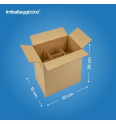 Scatola per 6 bottiglie automontante con alveare - Scatole 2