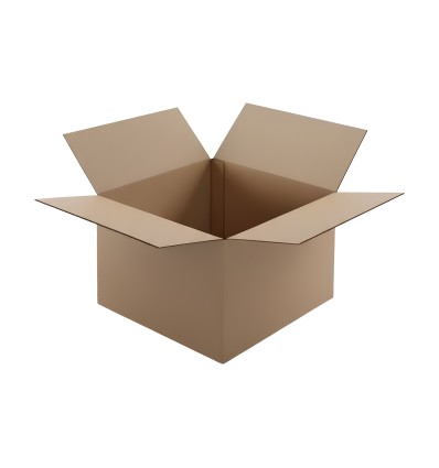 10 x SCATOLE 1 ONDA AVANA AUTOMONTANTI FONDO A SCATTO ANTI EFFRAZIONE CON PATELLA ADESIVA MISURA 35X35X26