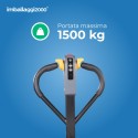 TRANSPALLET COMPLETAMENTE ELETTRICO ALZATA E MOVIMENTO, PROFESSIONALE PORTATA 1500 KG - Transpallet