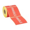 Etichette di spedizione 100x95 mm con scritta prestampata "fragile"
