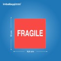 Etichette di spedizione 100x95 mm con scritta prestampata fragile - Ufficio E Cancelleria