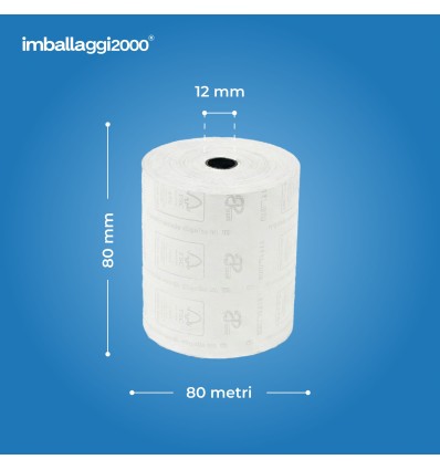 ROTOLI IN CARTA TERMICA PER REGISTRATORI DI CASSA MISURATORI FISCALI E SCOMMESSE SPORTIVE OMOLOGATI - Ufficio E Cancelleria