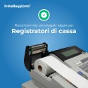 ROTOLI IN CARTA TERMICA PER REGISTRATORI DI CASSA MISURATORI FISCALI E SCOMMESSE SPORTIVE OMOLOGATI - Ufficio E Cancelleria