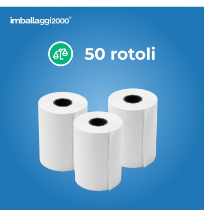 rotoli termici per registratori di cassa mm 57 X 30 MTL omologati in carta termica cf da 50 - Ufficio E Cancelleria