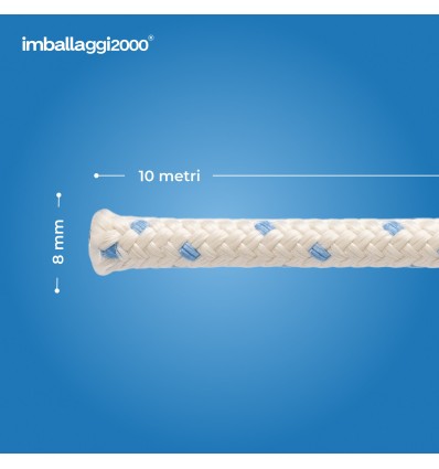 Corda multiuso da 8 mm, rotolo 10 metri - Stoccaggio E Movimentazione